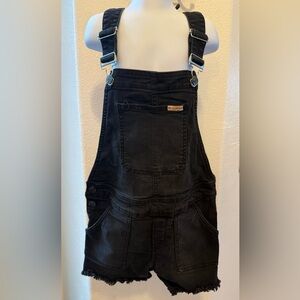 Hudson Jeans Black Denim Shortalls Kids Size 10